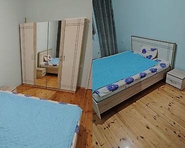 Двуспальная кровать, Шкаф, 2 тумбы, Б/у — 1