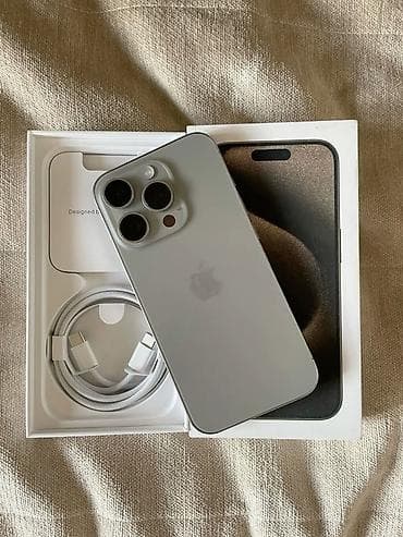 IPhone 15 Pro, 128 GB, Natural Titanium, Simsiz şarj