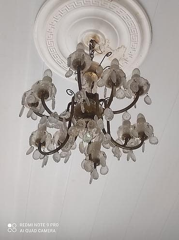 Çılçıraq, 10 və daha çox lampa, Metal