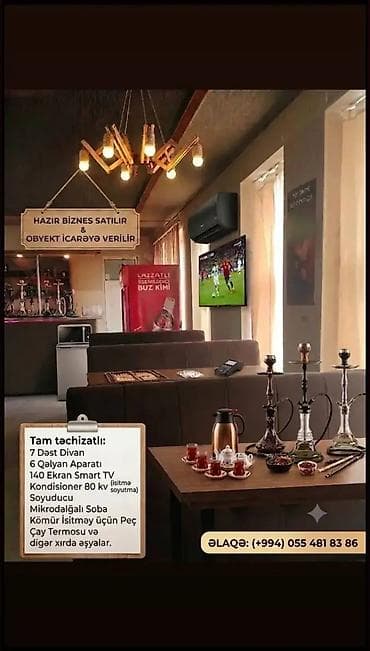 lounge: Çay evi açmaq istəyənlər üçün təcili avadanlıqlar satılır. Məkanın — 1