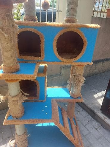 quş yuvası: Pişiklər üçün çoxmərtəbəli oyun və dırmaşma kompleksi - Material — 4