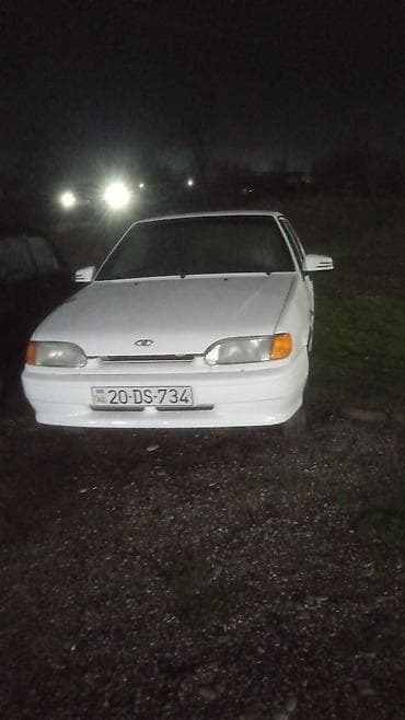 vaz 2199: Lada Samara Sedan, ağ rəng, AZ qeydiyyat nişanı 20-DS-734 — 1