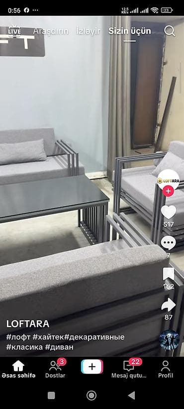 stol dəstləri: Yeni, Divan, 3 kreslo, Bazasız, Açılmayan — 10