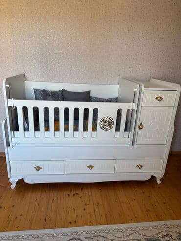 korpə carpayı: Oğlan və qız üçün, İşlənmiş, Dördbucaq, Beşik, Dəst ilə, Matras ilə, Yellənmə mexanizmsiz — 3