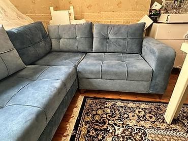 toxuma ip: Künc divan, Yeni, Bazalı, Vеlur parça, Çatdırılma yoxdur — 3