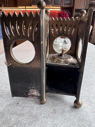 ritual samlar: Gedimi antikvariant fransa istehsali Döküm metal şamdan/fənər – — 3