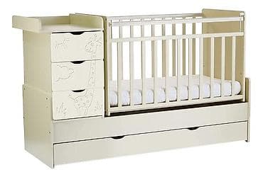 Oğlan və qız üçün, Dördbucaq, Beşik, Matras ilə, Yellənmə mexanizmsiz