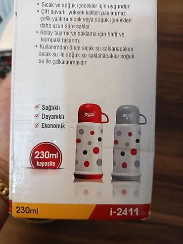 Termoslar: Rəng - Ağ, Termos, Paslanmayan polad, 0,3 bucket volume l — 2