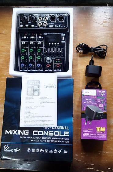 ses kartları: MIZISNR DT-4 professional mikser pultu – 4 kanallı, çoxfunksiyalı — 1