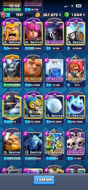rubik kubu: Clash Royale hesabı – güclü resurs və kolleksiya - Kasa: 367 075 — 4