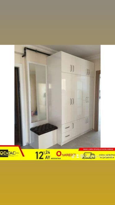 laminat qiyməti: Yeni, Açılan, 4 qapılı Düz dolab, Dəhliz dolabı, Azərbaycan — 1