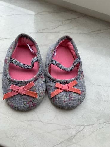 Туфли: Цвет - Серый Балетки, Mothercare, Размер: 16, Для девочек — 1