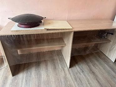 həyət stol stulları: Mətbəx üçün, Açılmayan, Dördbucaq masa, 2 stul — 1