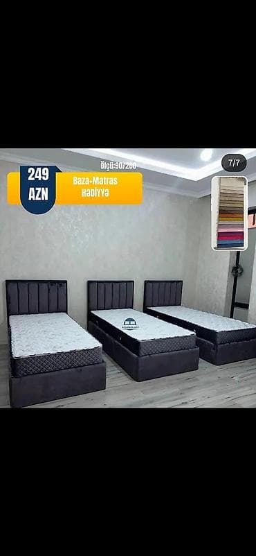 Tək nəfərlik çarpayı – ölçü: 90x200 sm - Komplekt: baza + başlıq; lalafo.az -da Tək nəfərlik çarpayı – ölçü: 90x200 sm - Komplekt: baza + başlıq;