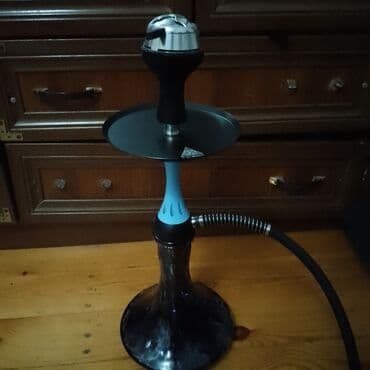 Nargilə dəsti - Materiallar: şüşə kolba (qaralanmış naxışlı), silikon — 1