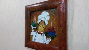 qaqa şekileri: Картина для кухни (ручная работа на стекле, акрил) — 3