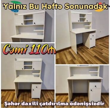 стол мебель: Yazı masası, Yeni, Açılmayan, Laminat, Dördbucaq masa — 1