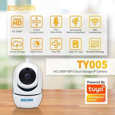 Videomüşahidə: Kamera ip Escam Tuya 1080 HD (Kamera wifi) Escam TY005 modeli Tuya — 1