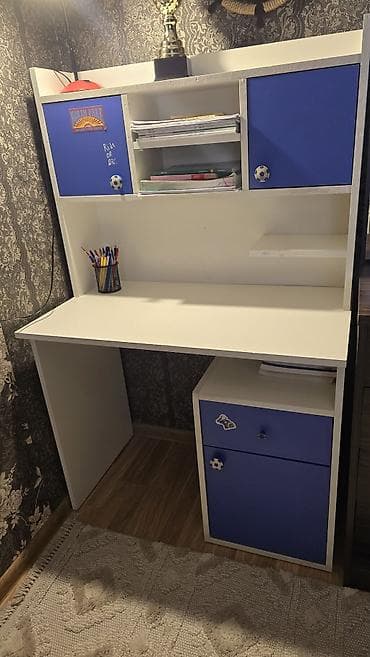 makyaj ucun masa: Oğlan və qız üçün, Siyirməli, Yazı masası, Stulsuz — 4