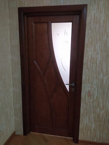 qapi qiymetleri 2022: Şüşəli qapilar 100 manat, ölçüləri 90×205 4 eded var — 4