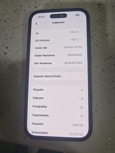 iphone 13 mini: IPhone 14 Pro, 256 GB, Qara, Face ID — 2