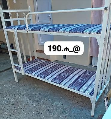 mebel kreditle: Metall iki mərtəbəli çarpayı - Material: möhkəm metal konstruksiya - — 1