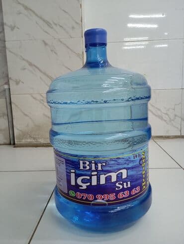 Газированные напитки: Məhsul: “Bir İçim Su” — 19 litrlik içməli su - Tutum: 19 L - — 1