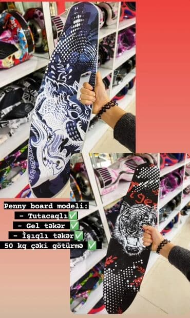 Pennyboard Skeybord, Kaykay, Skeyt və Pennyboardlar🛹 🔹️İşıqlı gel