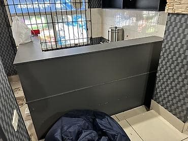Mağaza/kafe üçün L formalı resepsiyon/ kassir masası - Material