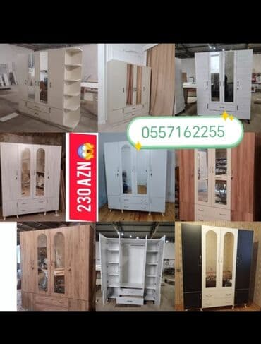 Yeni, Açılan, 2 qapılı Düz dolab, Dolab-asılqan