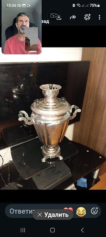 samovar 5l: Samovar 5 lirt – klassik metal gövdəli, köhnə rus üslubunda — 5