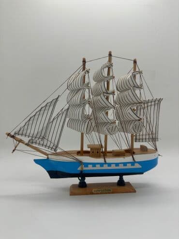 Toy paltarları və aksesuarları: Taxta yelkənli gəmi maketi.qiymet 20m.dan başlayır - Material: ağac — 3