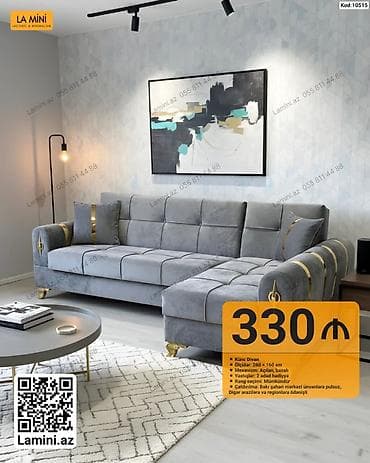 kreditle kunc divanlar: La Mini – Künc Divan - Model: Kod 10515 - Ölçülər: 260 × 160 sm - — 1