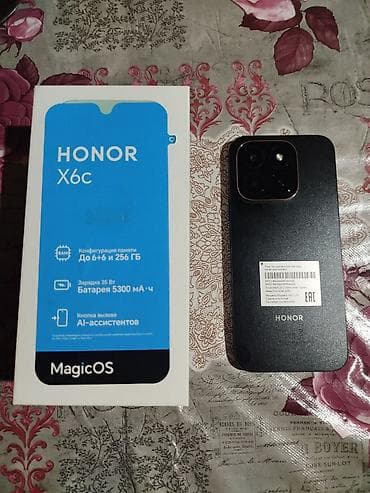 iphones 6 s: Honor X6c, 256 GB, rəng - Qara, Barmaq izi — 1