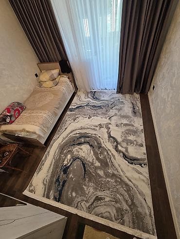 gules doseyi: Mərmər teksturasını xatırladan naxışlı müasir xalça - Rənglər: boz — 3