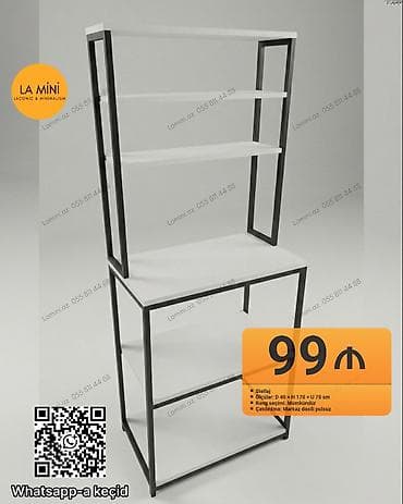 polkalar: Metal karkaslı stellaj – La Mini (Laconic & Minimalism) - — 1