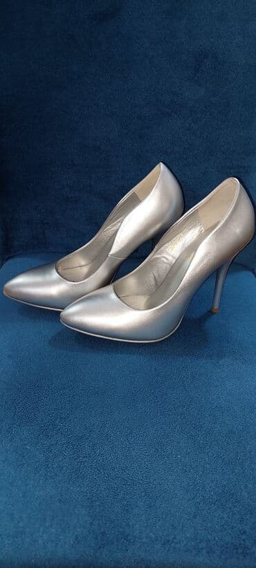 женские толстовки на молниями: Туфли, Размер: 37, цвет - Серебристый, Новый — 3