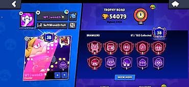 mcdonalds oyuncaqlar: Brawl Stars hesabı - Kupa: 54,079 (maksimum 54,125) - Prestige: 38 — 3