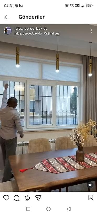 Şamlar: Plisse jalüz pərdələr – pəncərə və balkon qapıları üçün müasir həll — 2