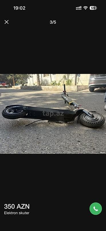 electrikli scooter: İşlənmiş Elektrik samokat 10", 351 - 500 Vt, 26 - 35 km/s, Ödənişli çatdırılma — 3