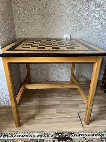 Спортивные игры: Taxta şahmat masası və fiqurlar dəsti - Üst səthinə inteqrə edilmiş — 3