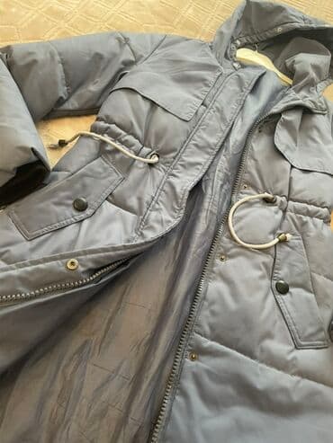 zara xs: Məhsul: Qadınlar üçün qış parka-kaban - Rəng: Boz-mavi - Uzunluq — 2