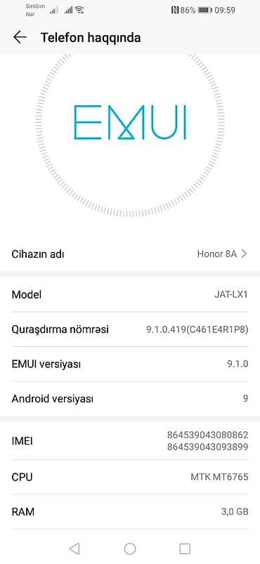 internet guclendirici modem: Honor 64 GB, rəng - Yaşıl, Barmaq izi — 5