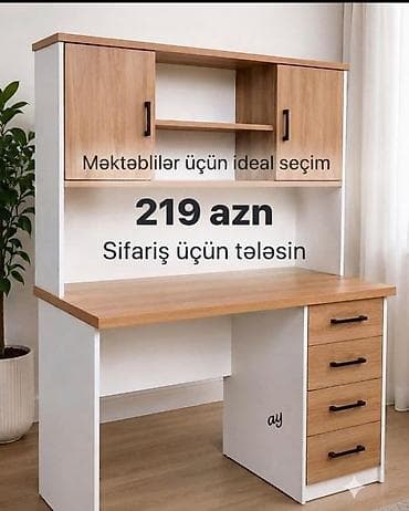 Düz masa, Stulsuz, Polkalı, Siyirməli, Sadə laminat lalafo.az -da Düz masa, Stulsuz, Polkalı, Siyirməli, Sadə laminat