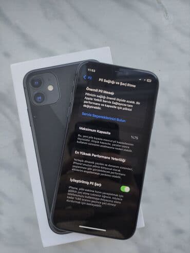 iphone 8 qırıq: IPhone 11, 128 GB, Qara, Face ID — 7
