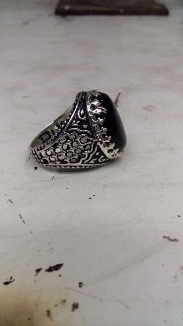 tək qaş uzuk: Üzük, Gümüş, 916 Əyar, Əqiq — 2