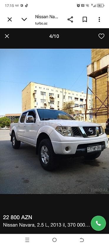 masin satsi: Nissan Navara: 2.5 l | 2013 il Pikap — 4