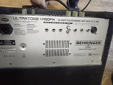 elektron gitara per page 40: Behringer Ultratone K450FX – 45W PA/klaviatura gücləndiricisi - Güc — 3