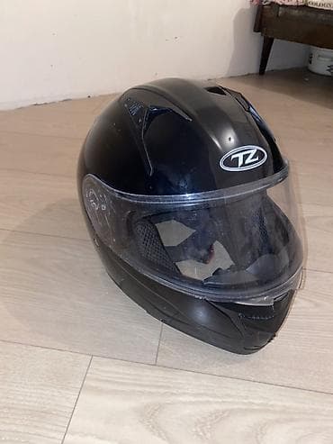 mx49 moto: TZ motosiklet dəbilqəsi - Növ: Tam üzlü (full-face) - Rəng: Qara — 4