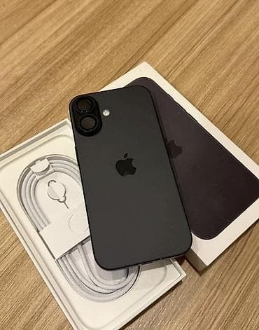 apple 5 s: IPhone 16, 128 GB, Qara, Sənədlərlə, Zəmanət, Face ID — 1